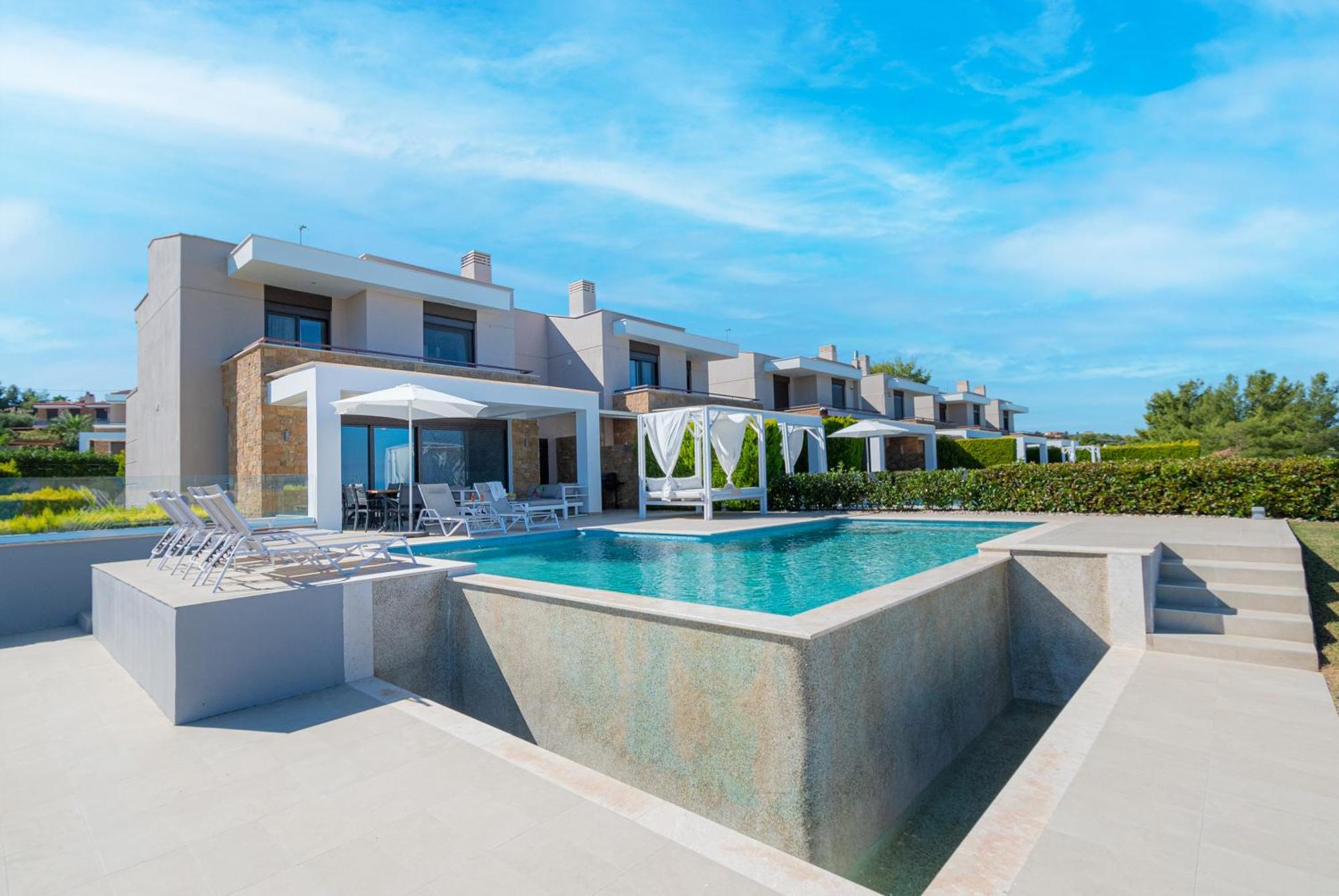 Bellevue Villas With Private Pool Hanioti Buitenkant foto