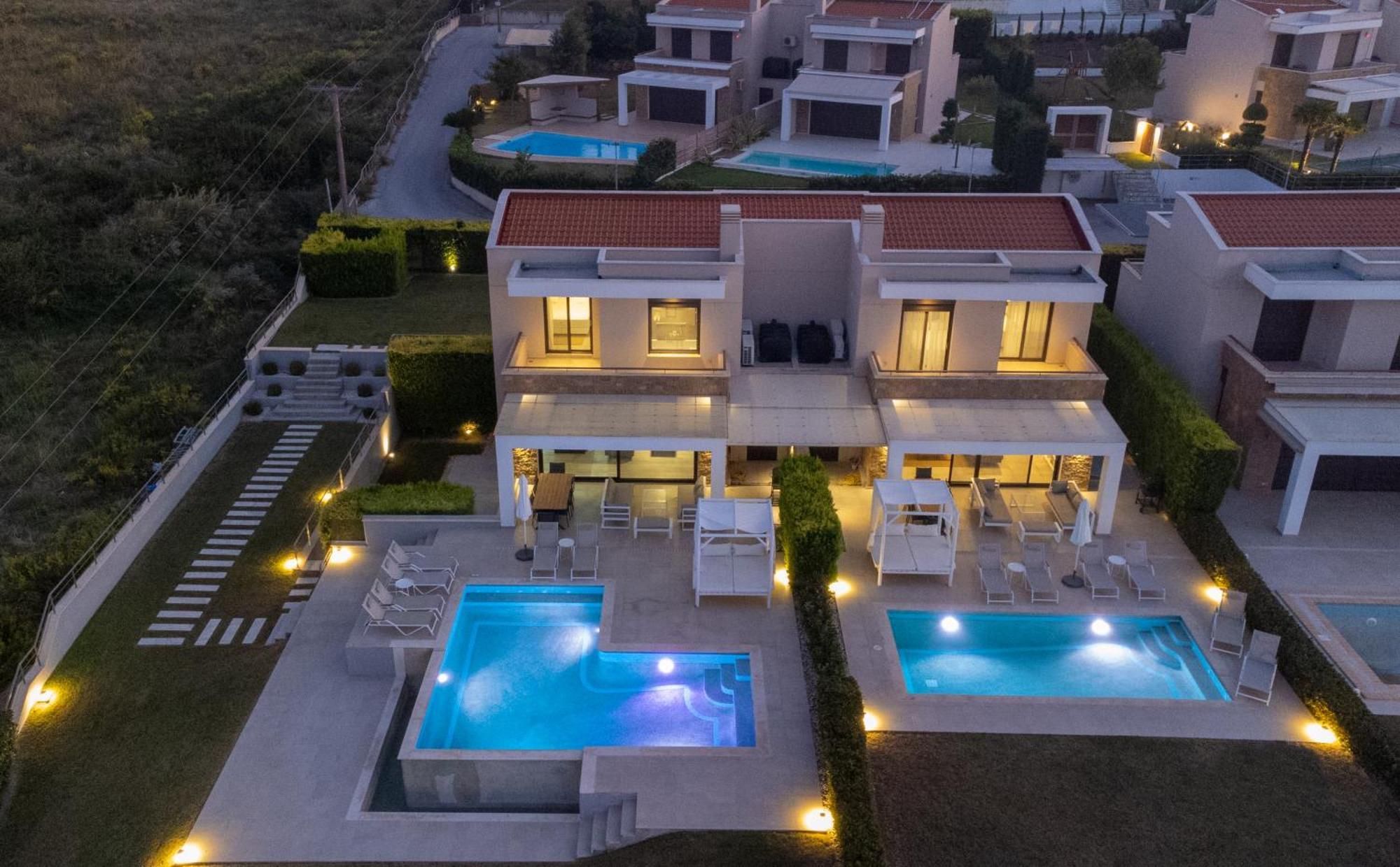 Bellevue Villas With Private Pool Hanioti Buitenkant foto