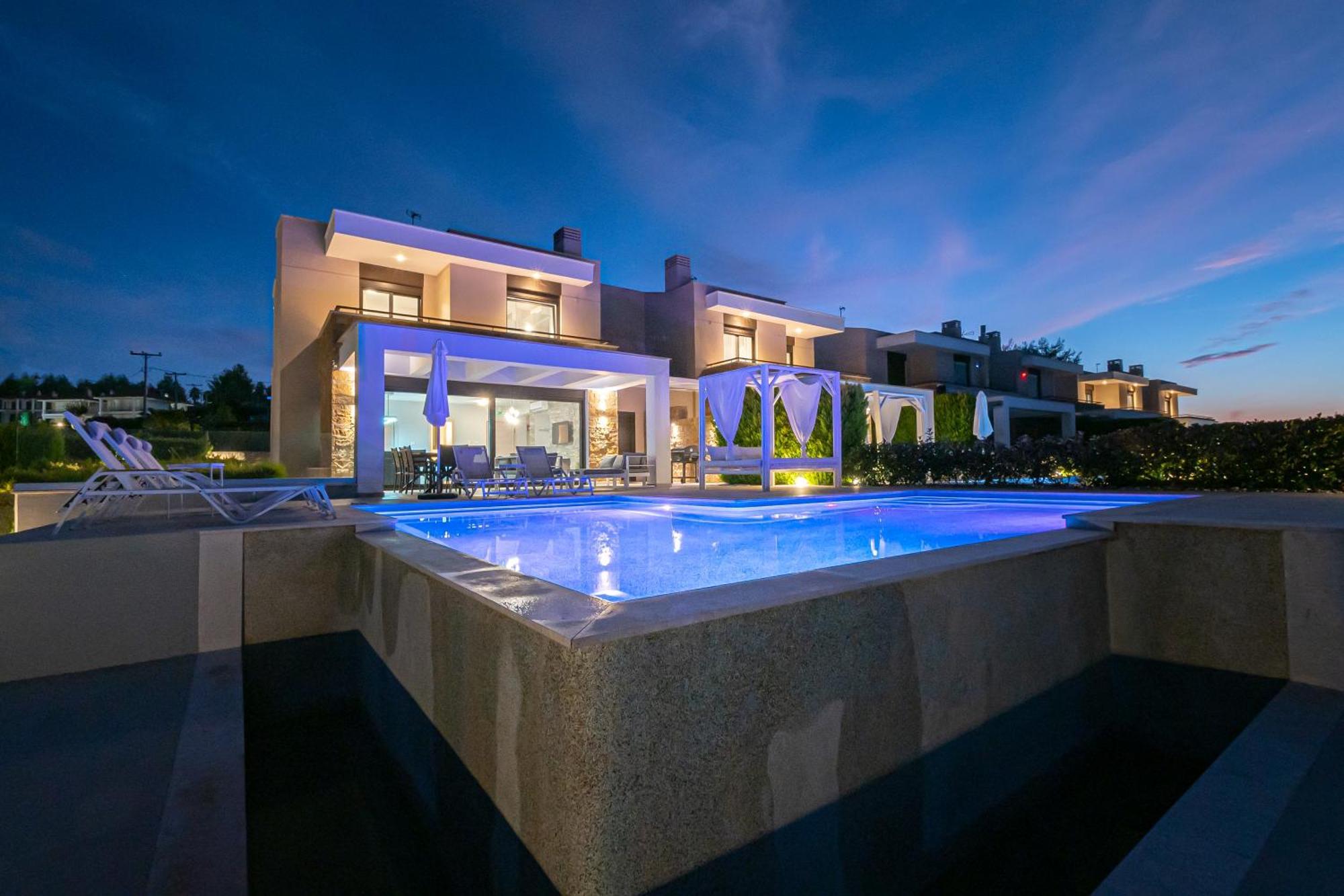 Bellevue Villas With Private Pool Hanioti Buitenkant foto