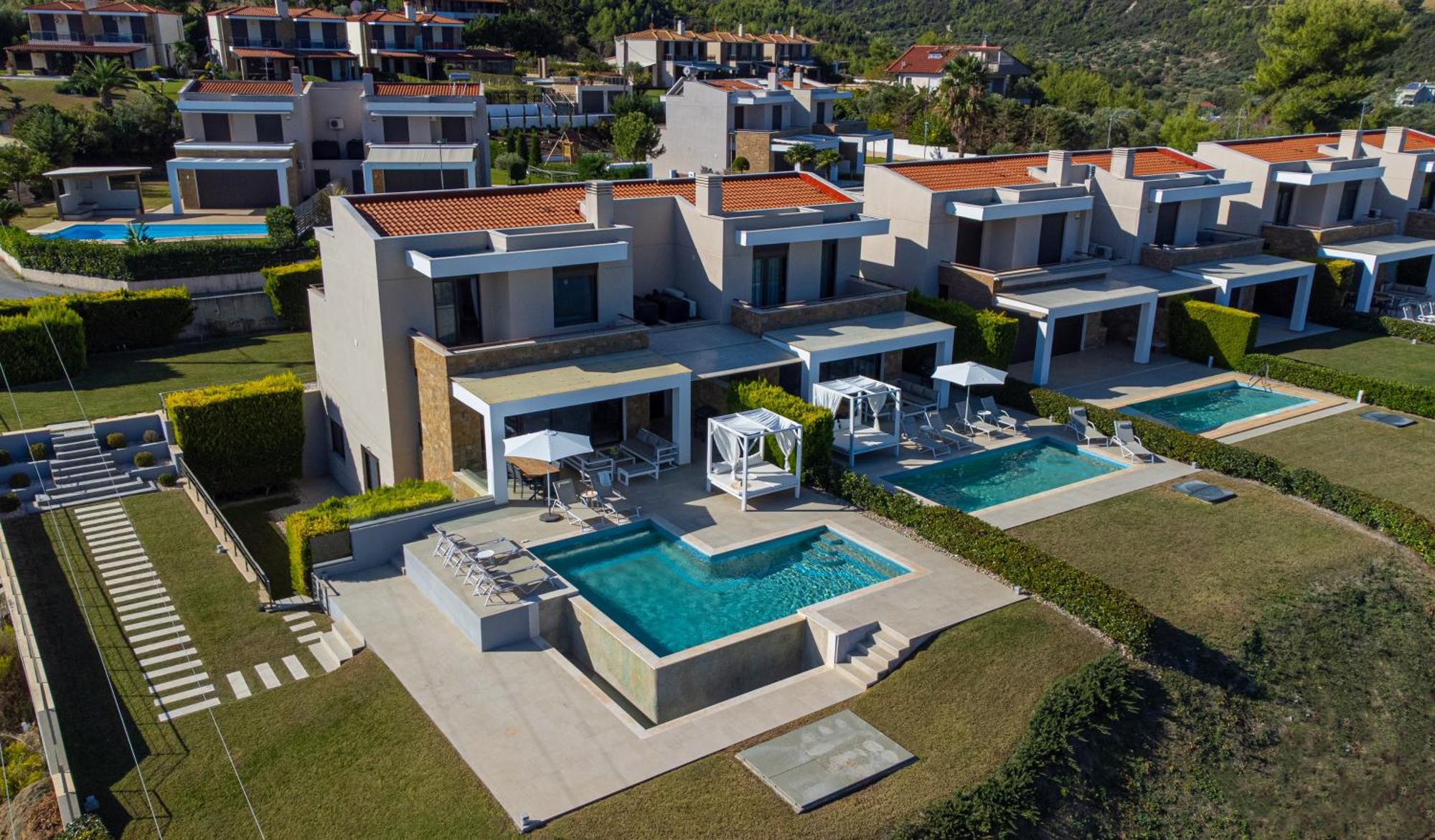 Bellevue Villas With Private Pool Hanioti Buitenkant foto