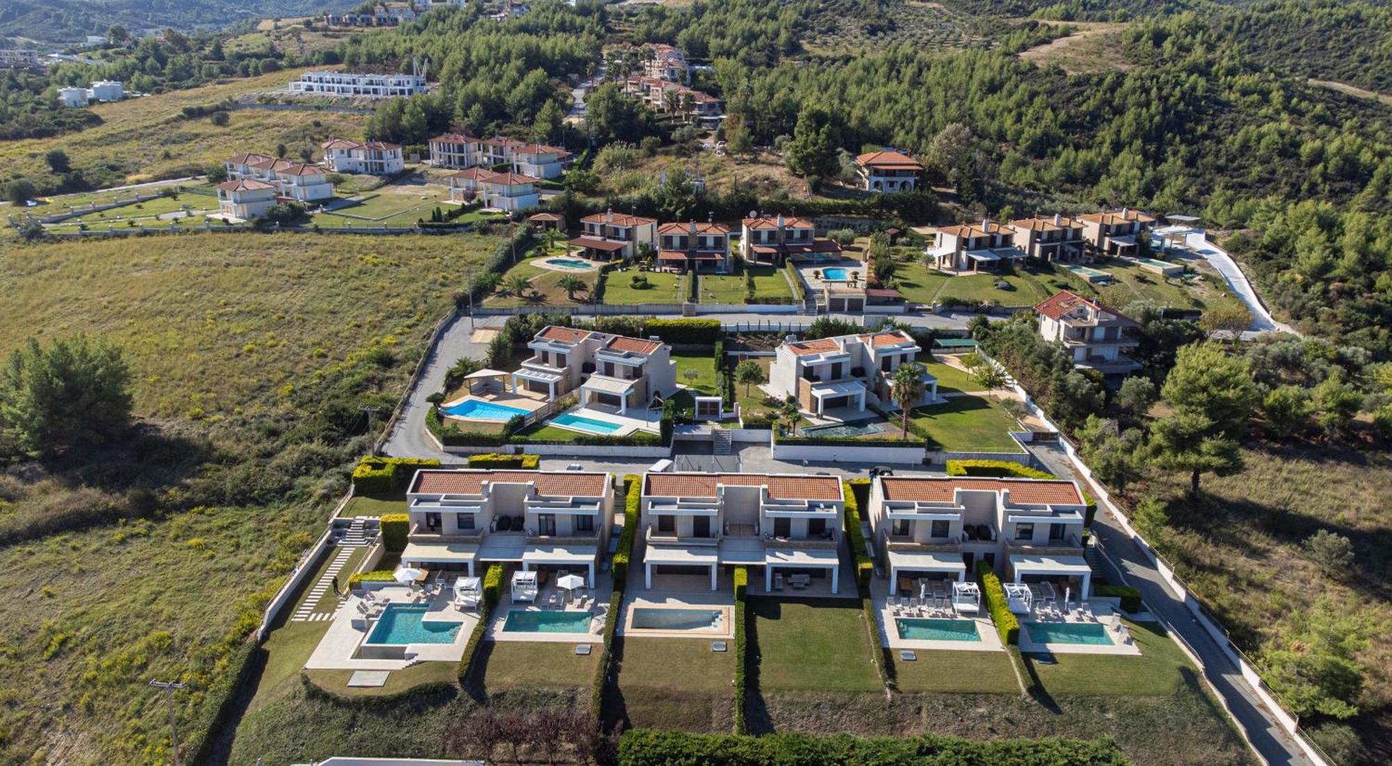 Bellevue Villas With Private Pool Hanioti Buitenkant foto