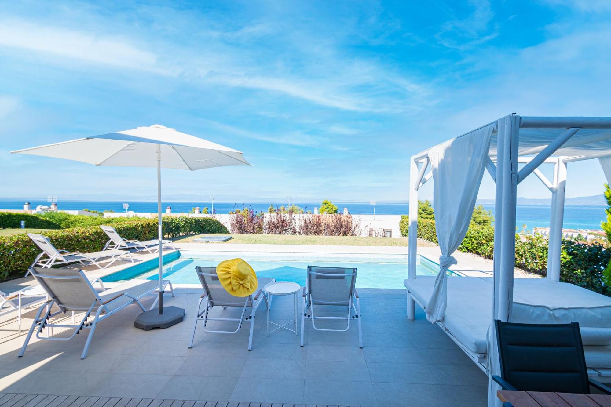 Bellevue Villas With Private Pool Hanioti Buitenkant foto
