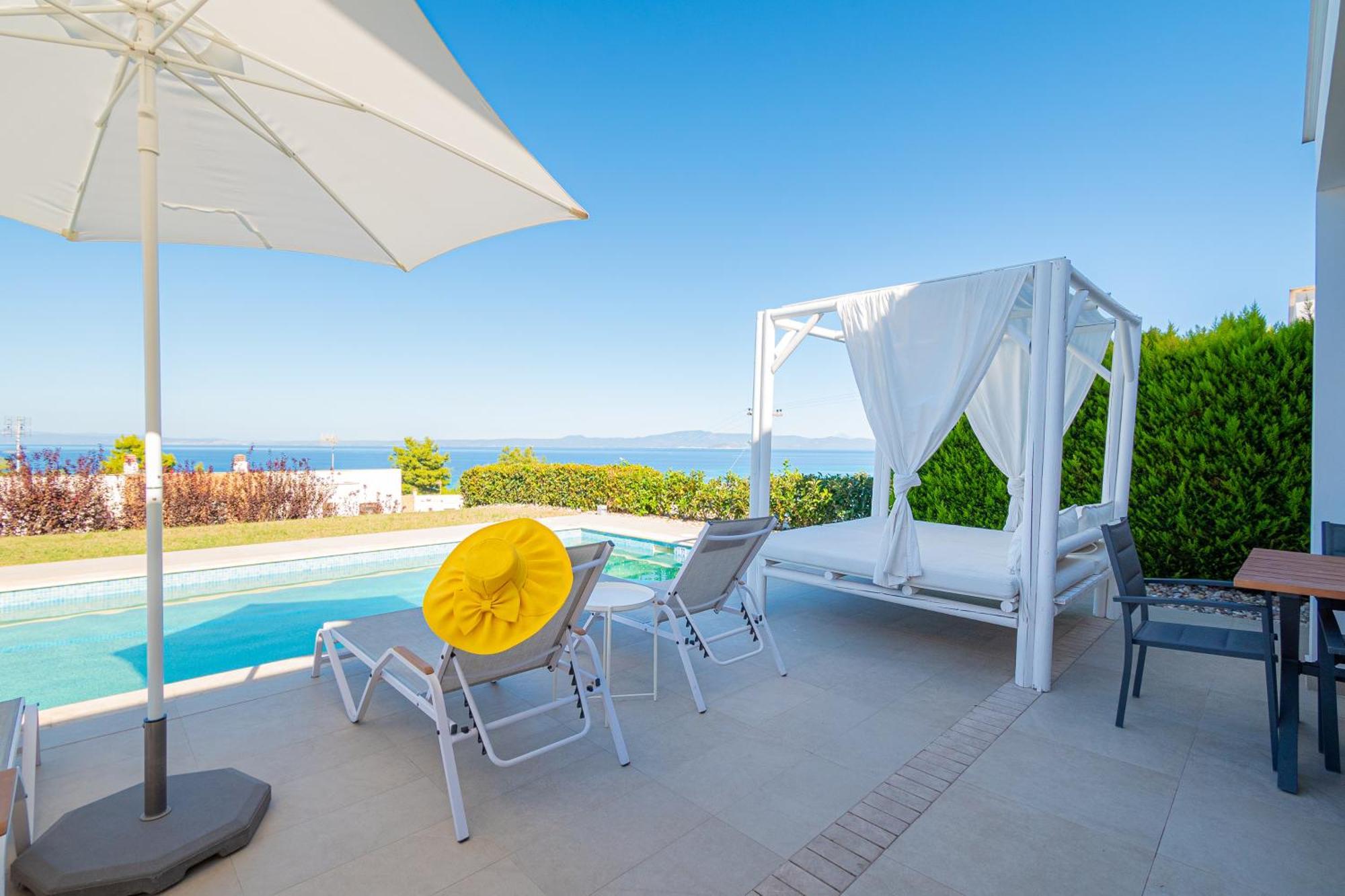 Bellevue Villas With Private Pool Hanioti Buitenkant foto