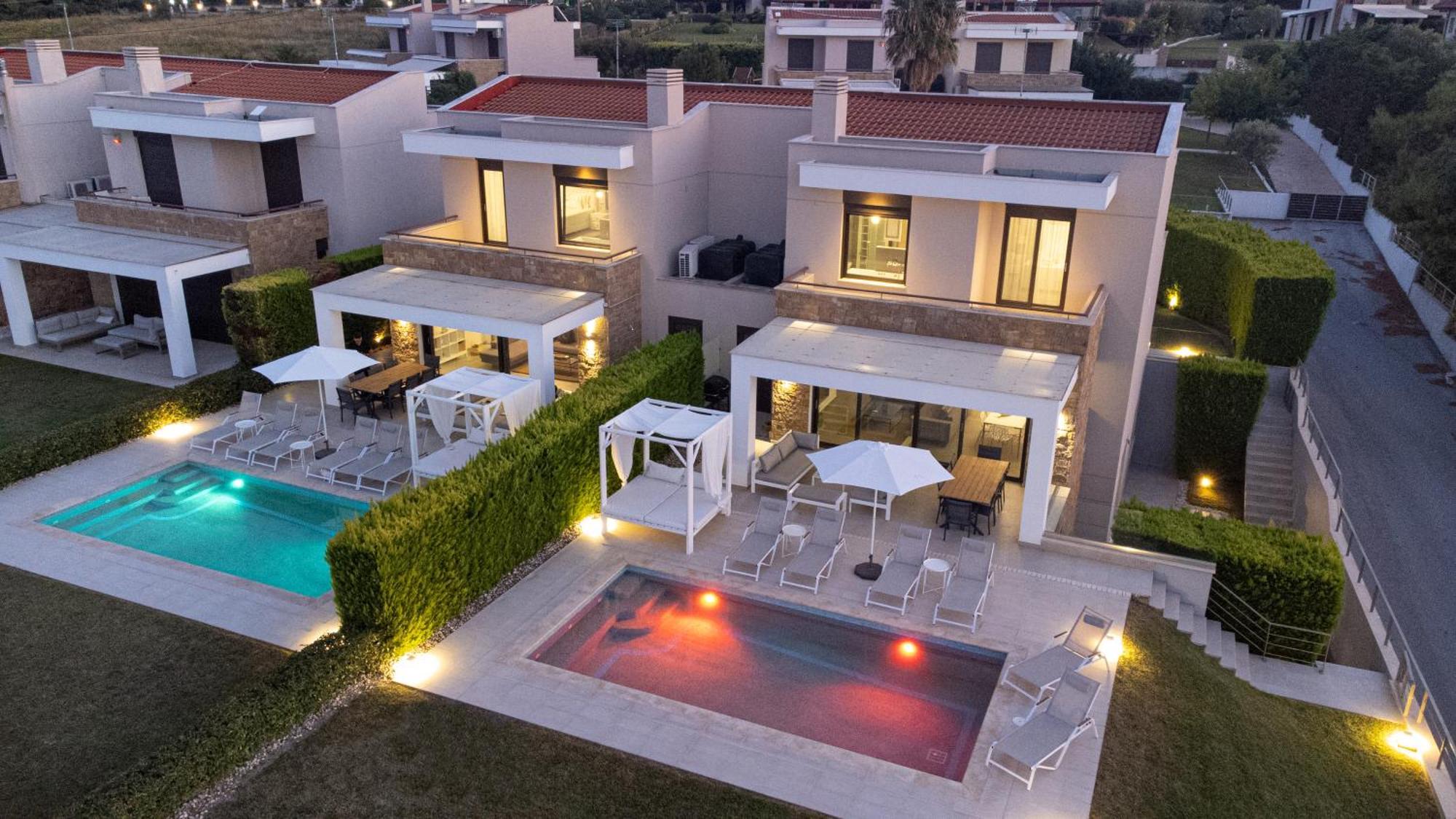 Bellevue Villas With Private Pool Hanioti Buitenkant foto