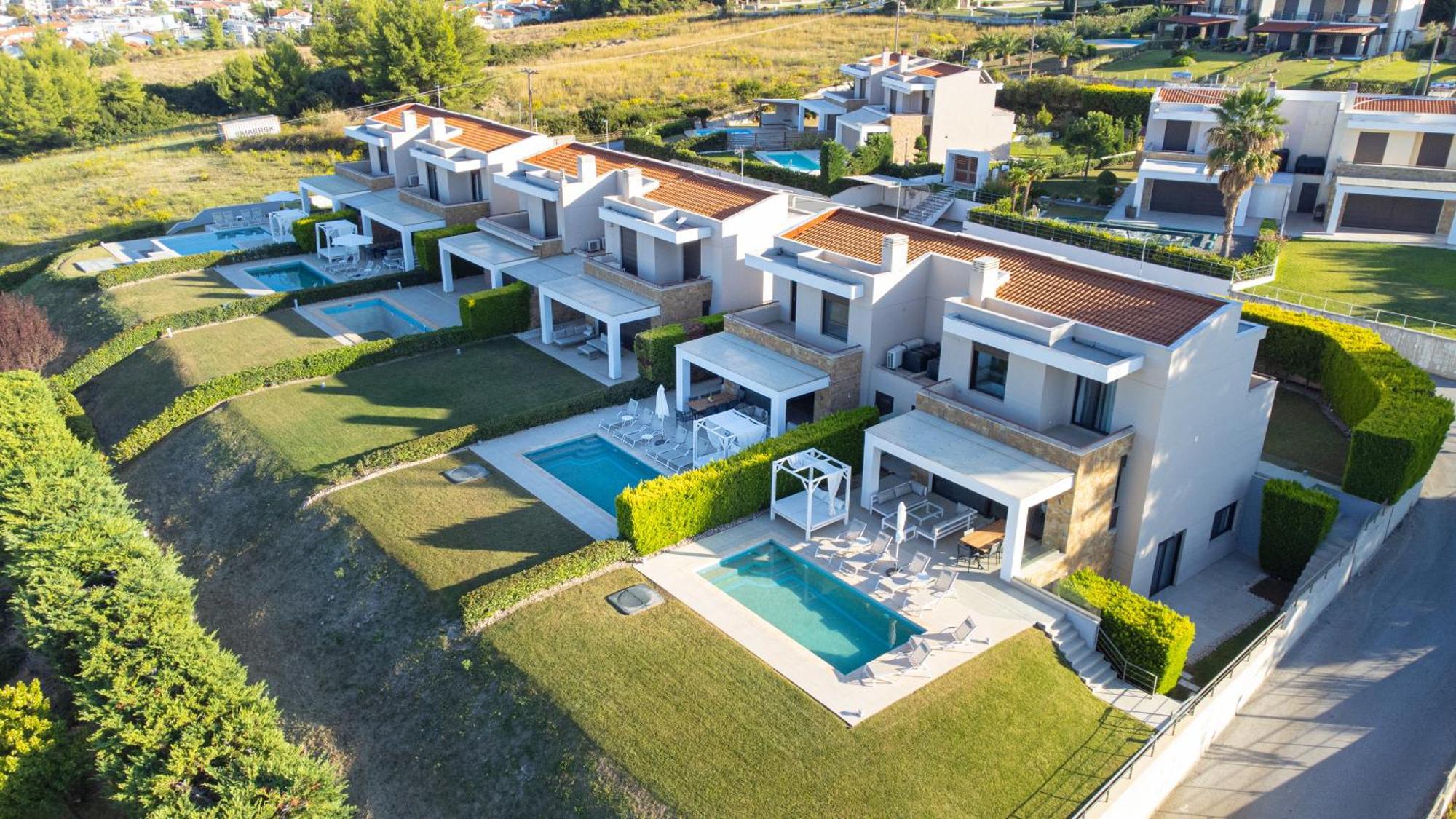 Bellevue Villas With Private Pool Hanioti Buitenkant foto