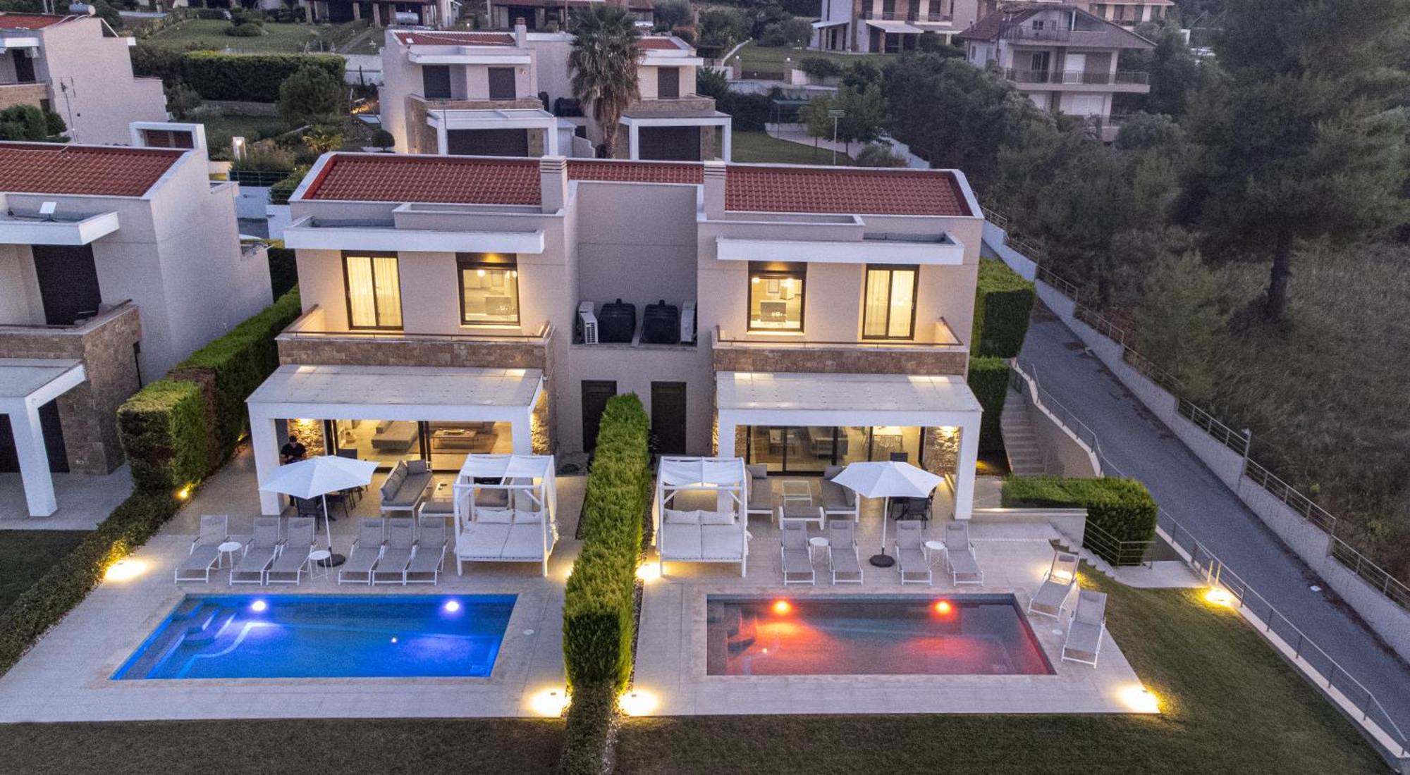 Bellevue Villas With Private Pool Hanioti Buitenkant foto