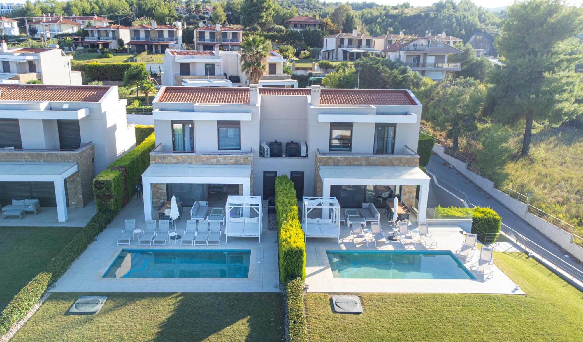 Bellevue Villas With Private Pool Hanioti Buitenkant foto