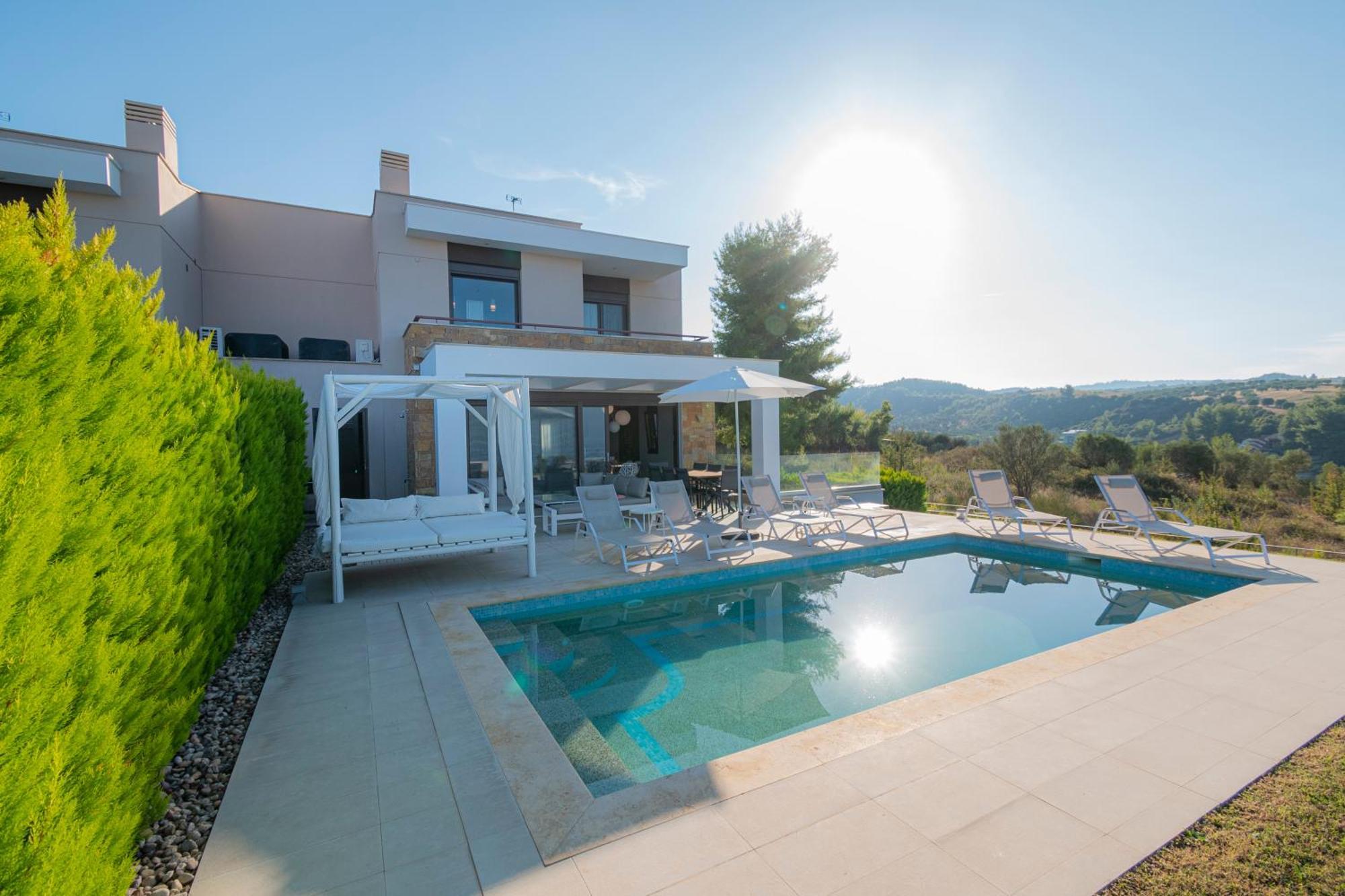 Bellevue Villas With Private Pool Hanioti Buitenkant foto