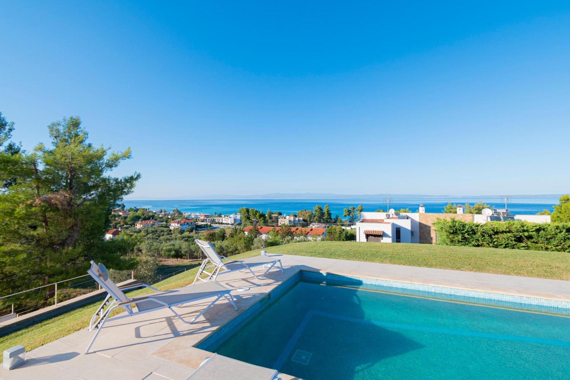 Bellevue Villas With Private Pool Hanioti Buitenkant foto